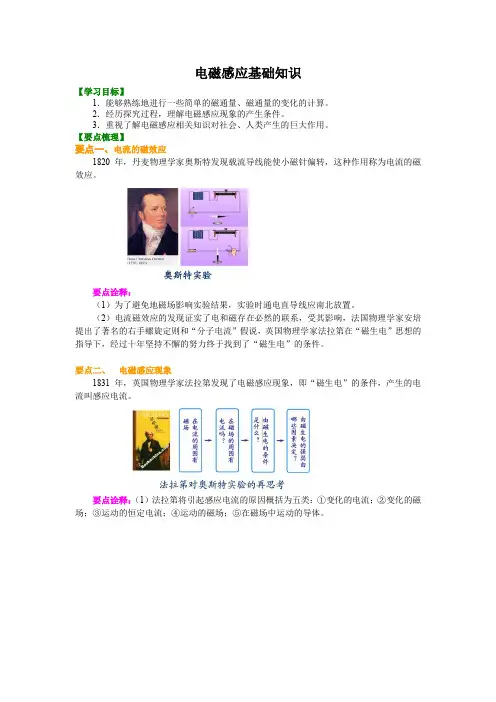 电磁感应基础知识  (提纲、例题、练习、解析)
