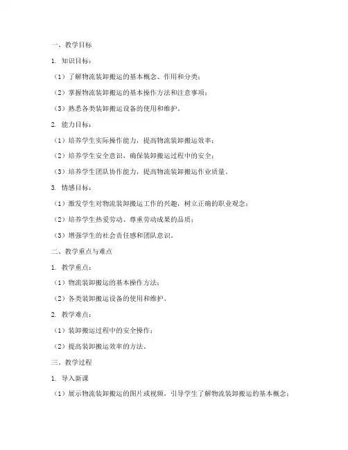 物流装卸搬运教案设计模板