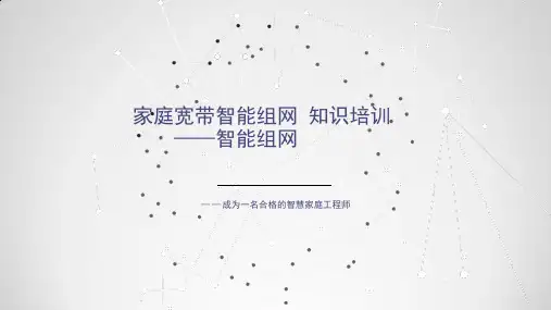 智慧家庭工程师培训材料(智能组网部分)