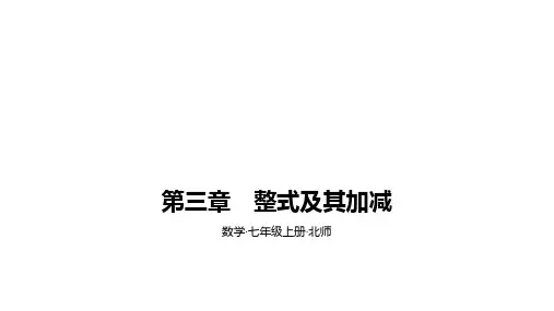 北师大版七年级上册数学第三章整式及其加减素养拓展+中考真题课件