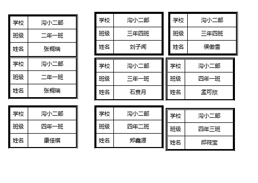 美术室表格