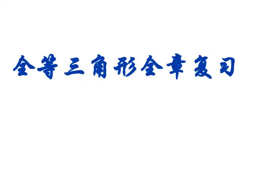 初一数学全等三角形的全章复习