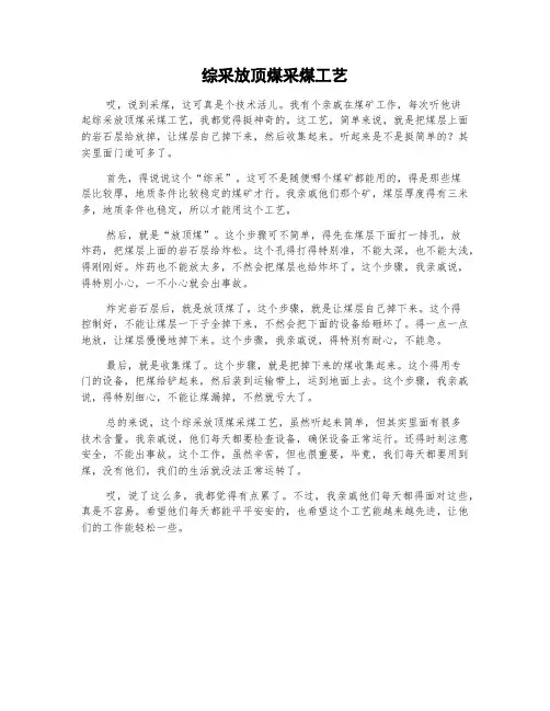 综采放顶煤采煤工艺