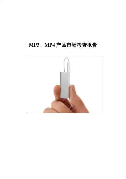 MP3、MP4产品市场考查报告