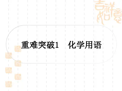 中考化学精练本 第一部分 考点过关练 第四单元 自然界的水 重难突破1 化学用语