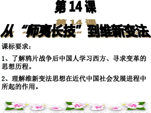高中历史人教版必修三第五单元第14课：  从“师夷长技”到维新变法 课件(共45张PPT)