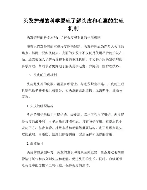 头发护理的科学原理了解头皮和毛囊的生理机制