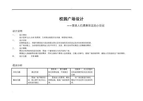 校园广场设计—营造人们愿意驻足的小空间