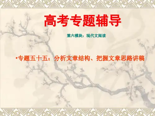 考纲解读_分析结构、把握思路_文学类(精品)_公开课