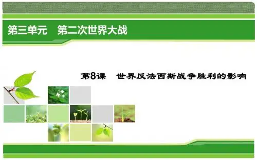 历史(人教版选修3)课件：3-8 世界反法西斯战争胜利的影响