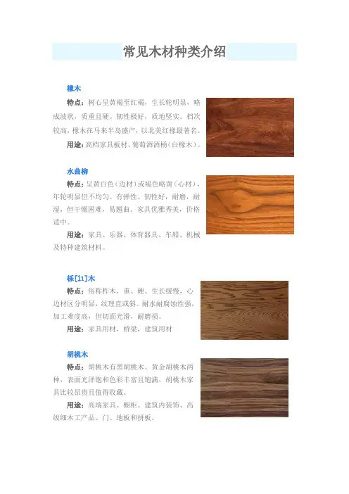 常见木材简介