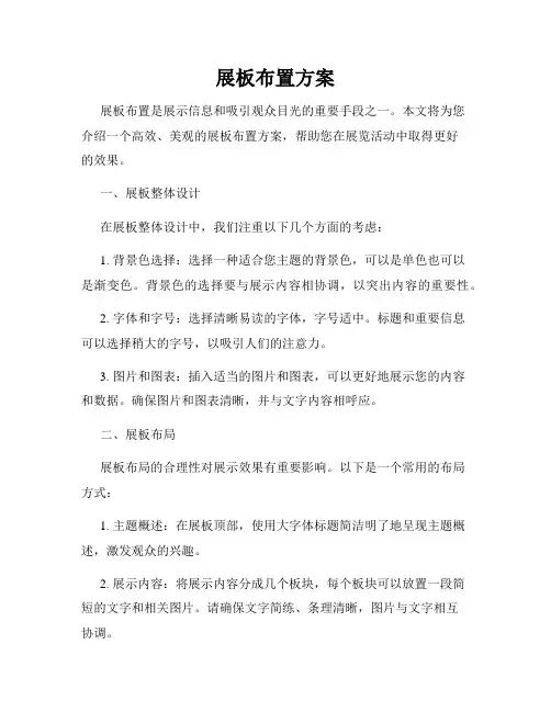 展板布置方案