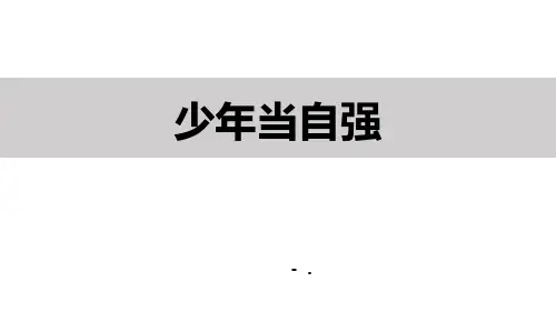 《少年当自强》PPT课件
