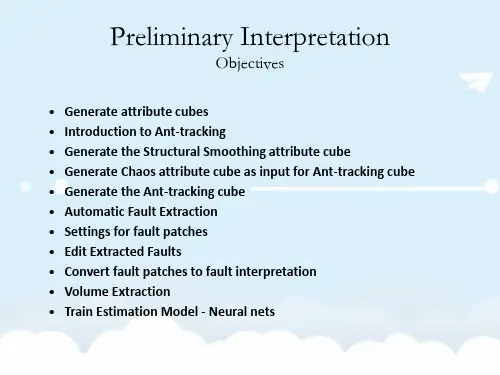 Petrel官方地震解释培训M5_Preliminary Interpreta