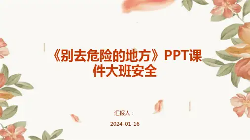 《别去危险的地方》PPT课件大班安全