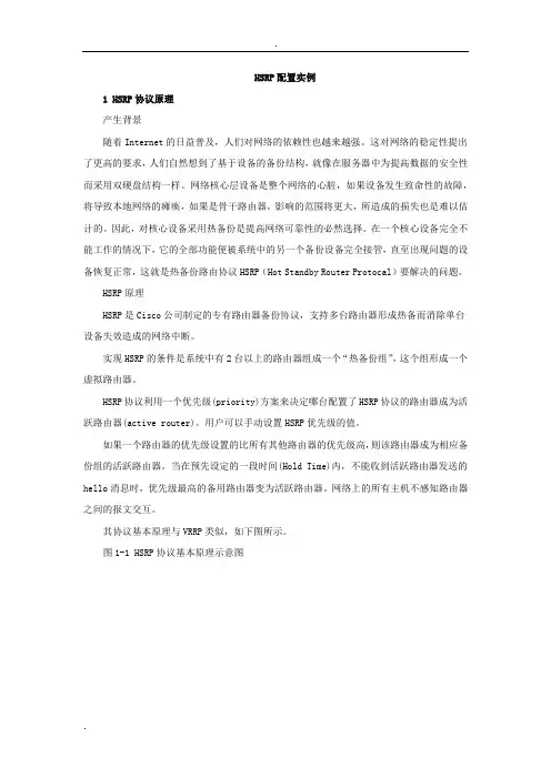 HSRP配置实例