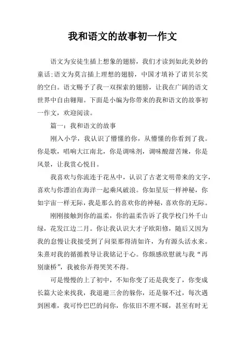 我和语文的故事初一作文