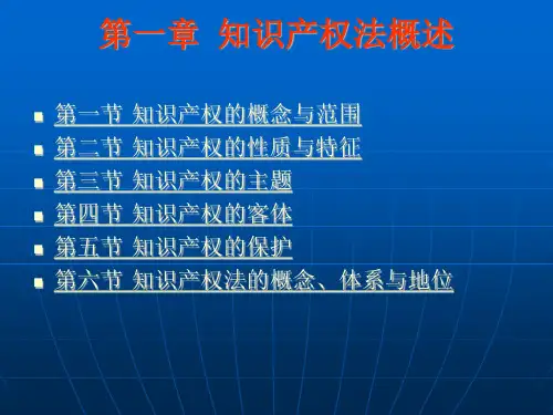 知识产权法教材教学课件(全)