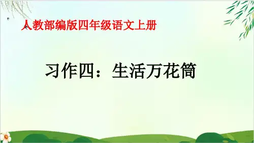 (部编版教材)四年级上册《习作：生活万花筒》PPT专家课件