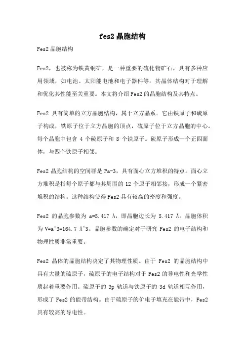 fes2晶胞结构