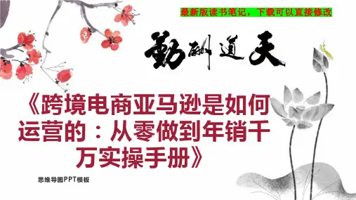 《跨境电商亚马逊是如何运营的：从零做到年销千万实操手册》读书笔记PPT模板思维导图下载