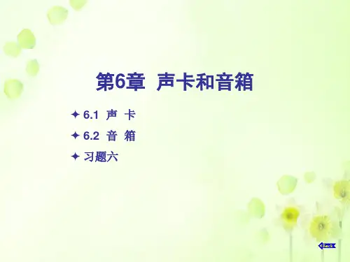 最新计算机组装与维护教程2013第6章.ppt