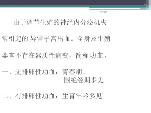 功能失调性子宫出血最新PPT课件