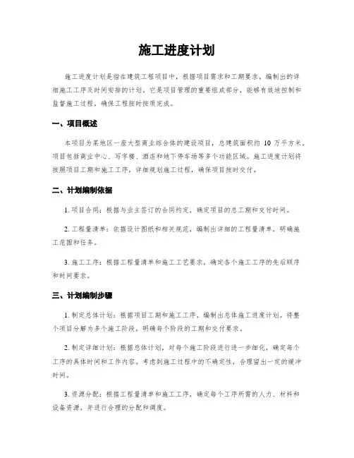 施工进度计划