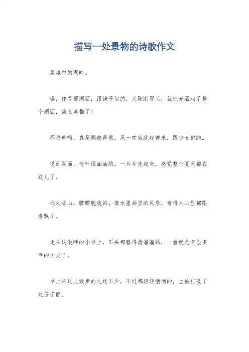 描写一处景物的诗歌作文