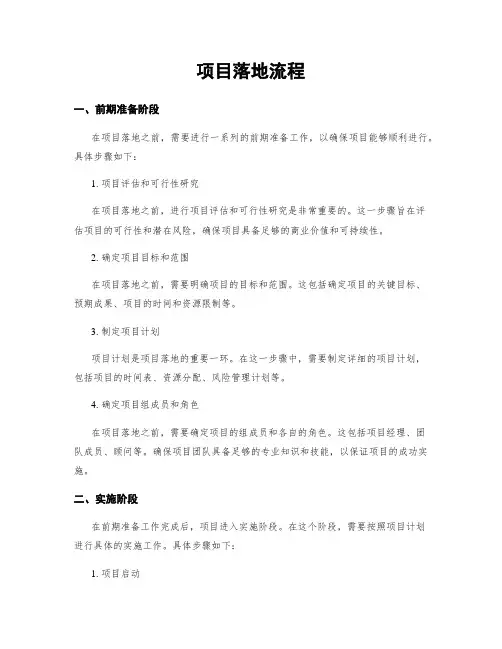 项目落地流程