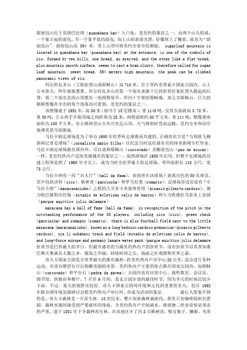 里约热内卢导游词