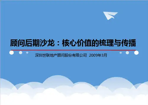 价值管理-世联核心价值的梳理与传播分享29 精品