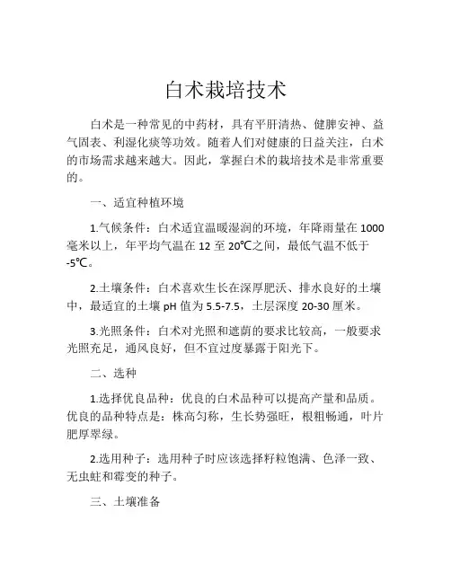 白术栽培技术