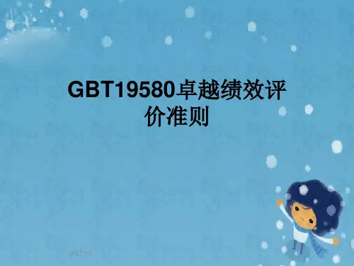 GBT19580卓越绩效评价准则