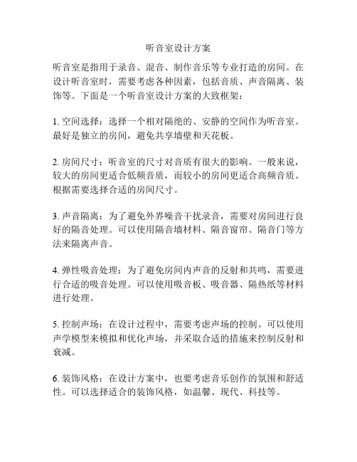 听音室设计方案