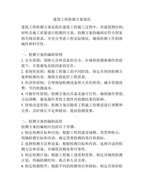 建筑工程检测方案规范