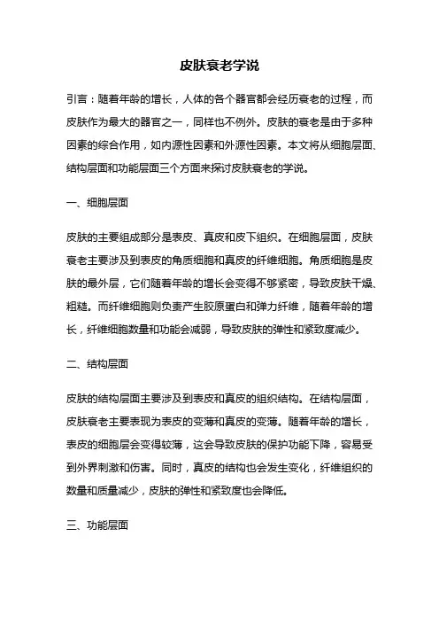 皮肤衰老学说