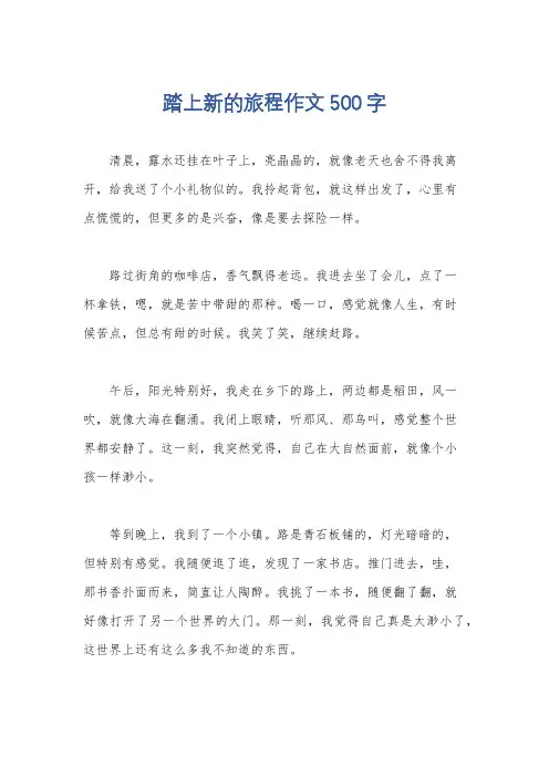 踏上新的旅程作文500字