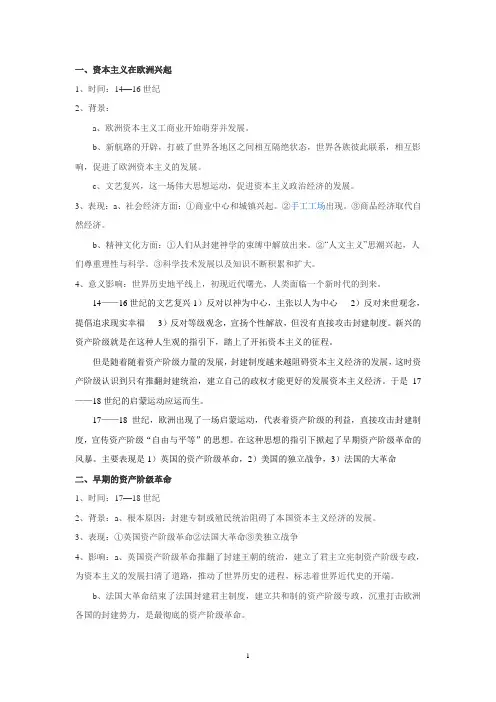 资本主义的发展历程