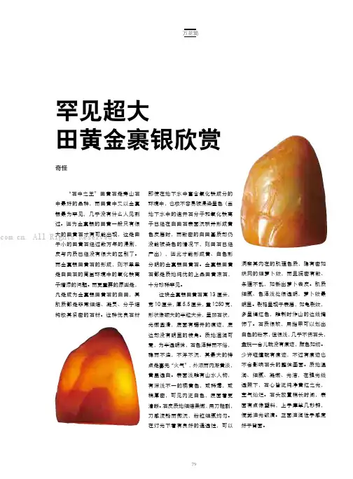 罕见超大田黄金裹银欣赏