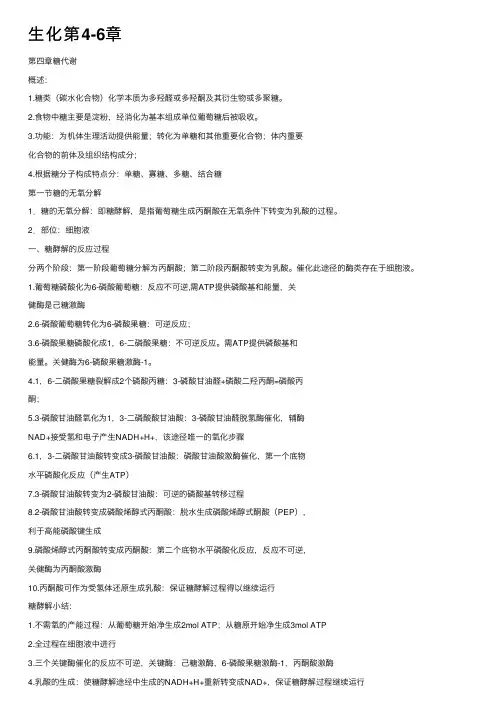 生化第4-6章