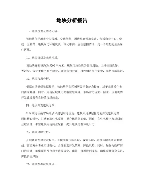 地块分析报告