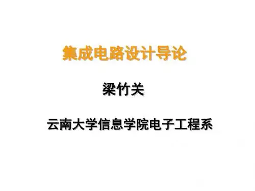 第五章MOS管数字集成电路基本逻辑单元设计