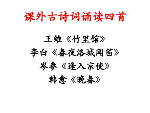 课外古诗词诵读(七下前4首)