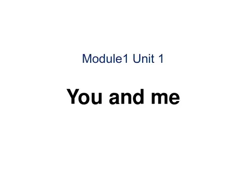 上海教育版英语六年级下册Module 1 Unit 1《You and me》(第2课时)