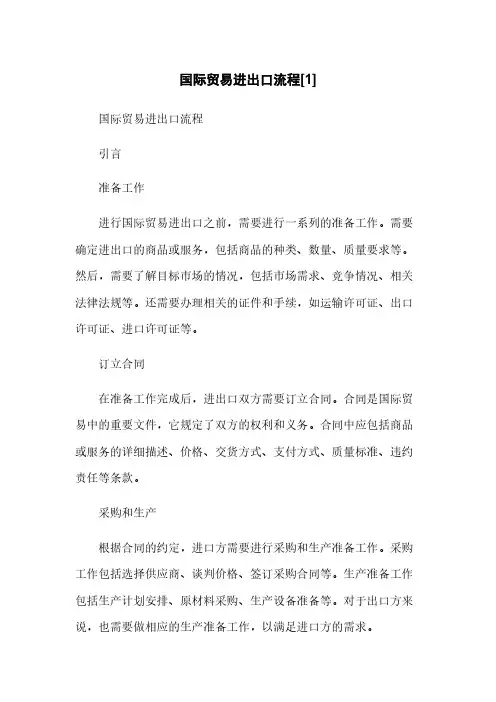 国际贸易进出口流程[1]