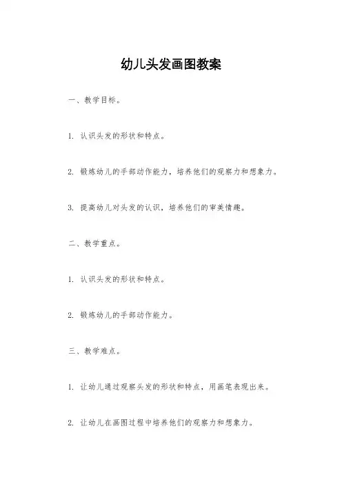 幼儿头发画图教案
