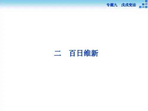 历史选修Ⅰ人民版9-2百日维新课件(17张)