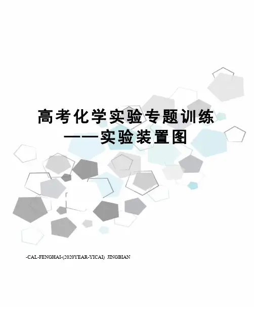 高考化学实验专题训练——实验装置图