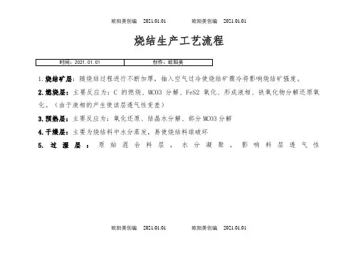 【烧结生产工艺流程】之欧阳美创编